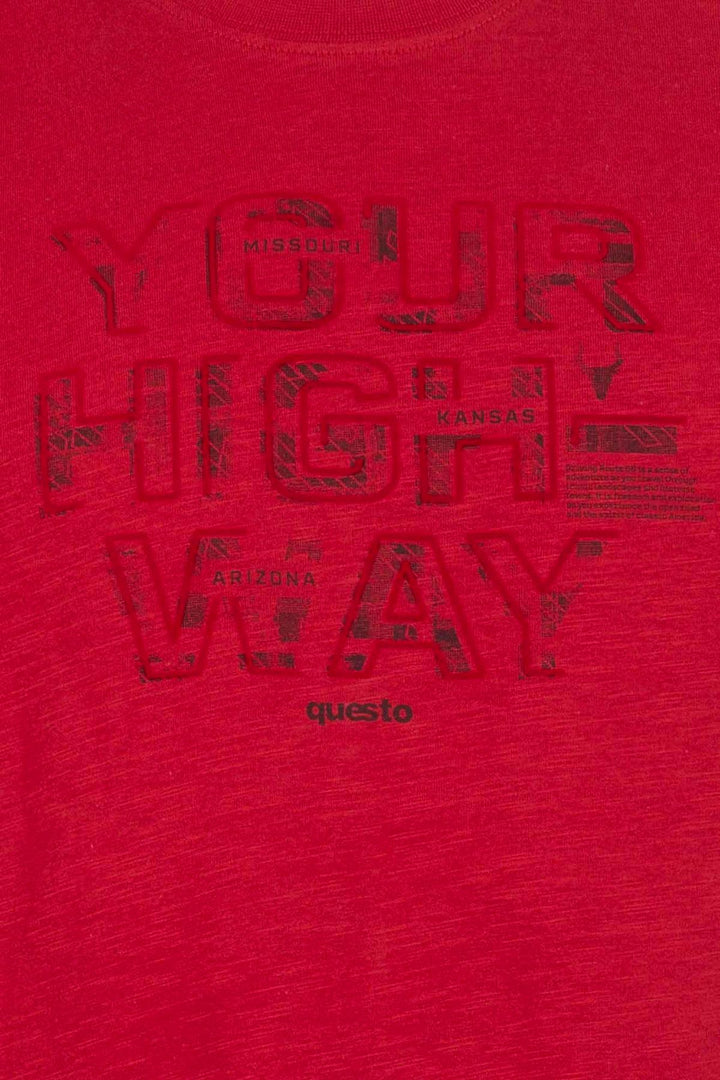 SOQUESTO T-Shirt Herren Schulterdruck