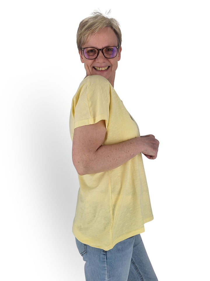 New View Damen T-Shirt Smiley Baumwolle