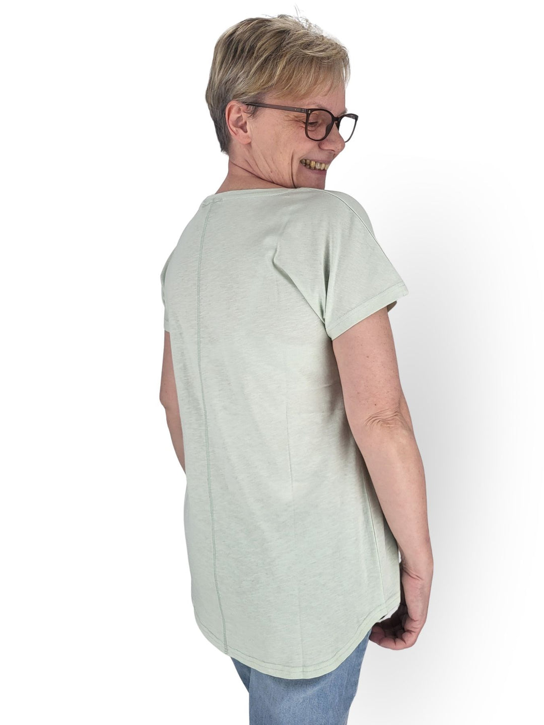 New View Damen T-Shirt Smiley Baumwolle
