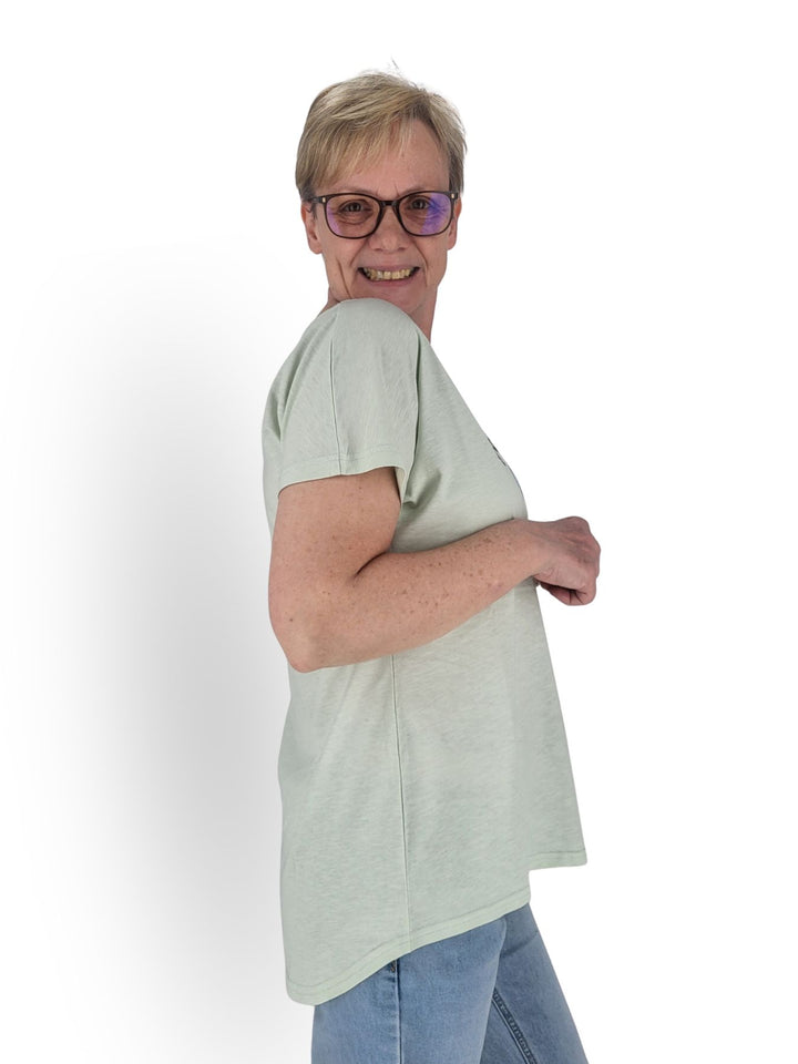New View Damen T-Shirt Smiley Baumwolle