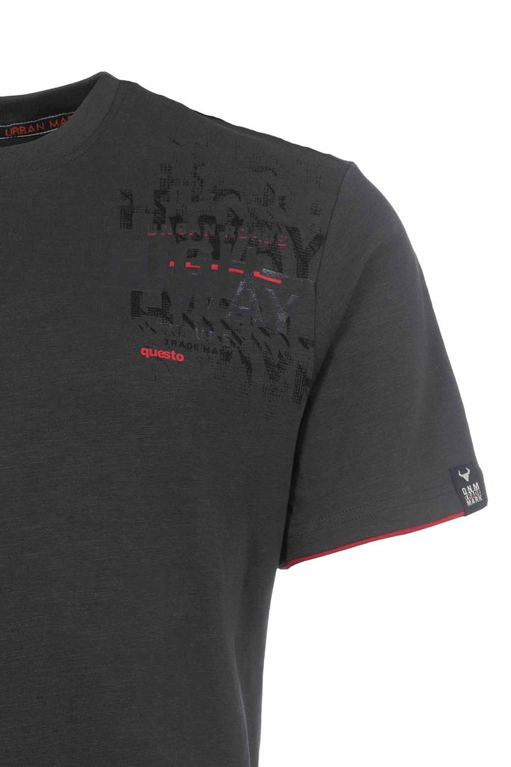 SOQUESTO T-Shirt Herren Brustprint