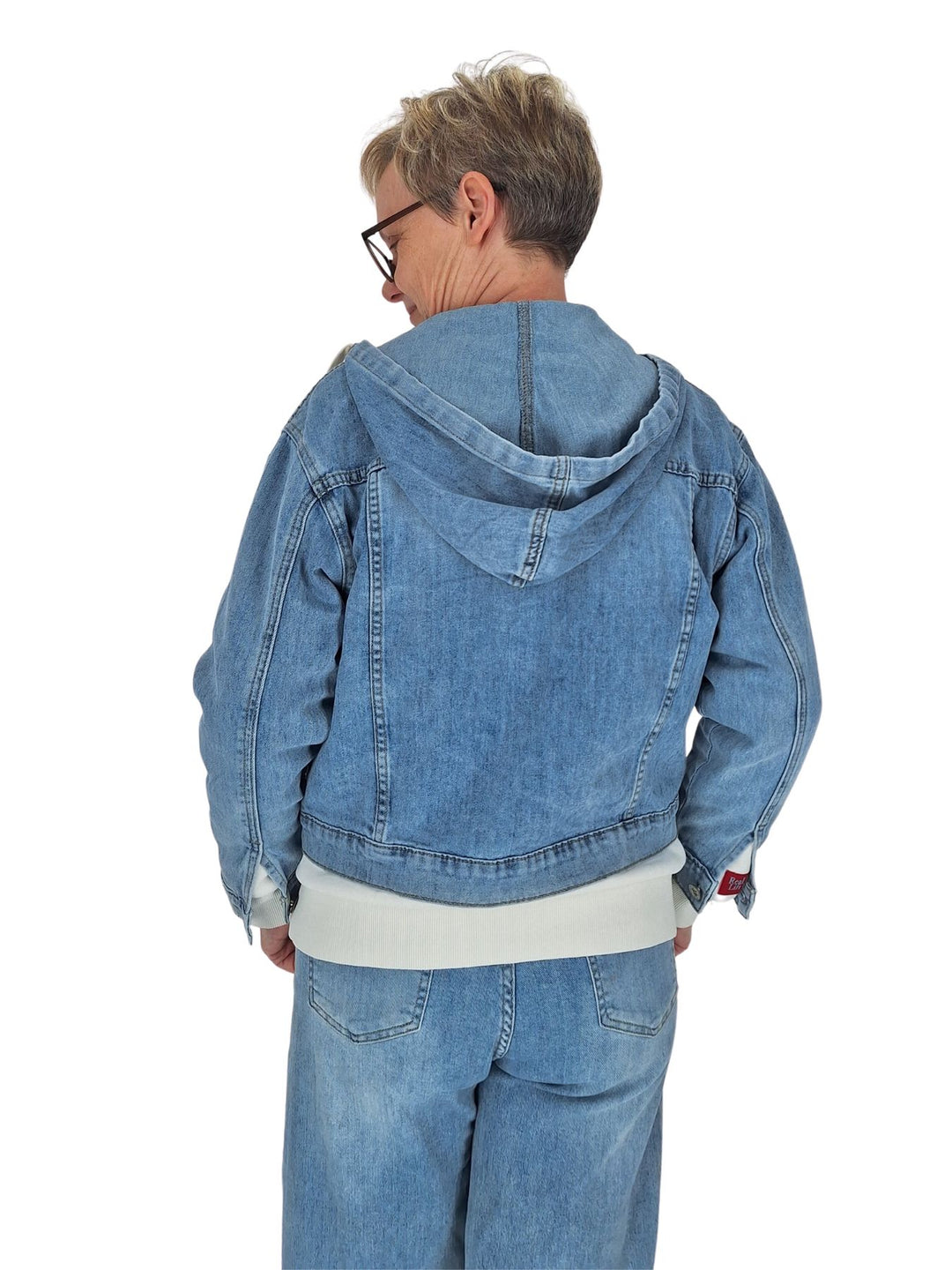 Splash of Color Jeansjacke mit Kapuze