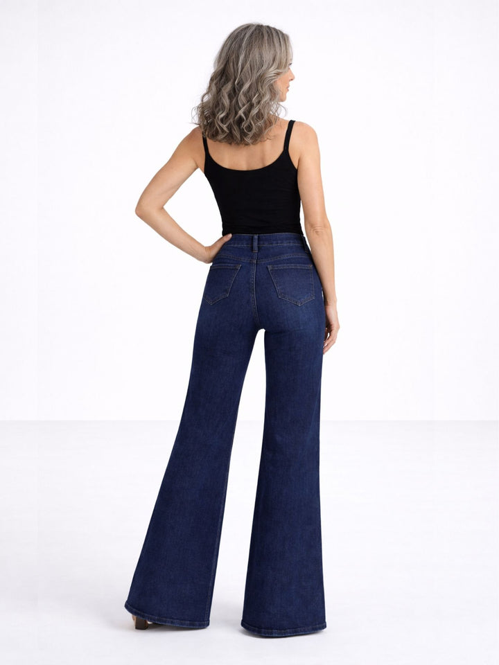 Splash of Color Wide-Leg-Jeans Damen