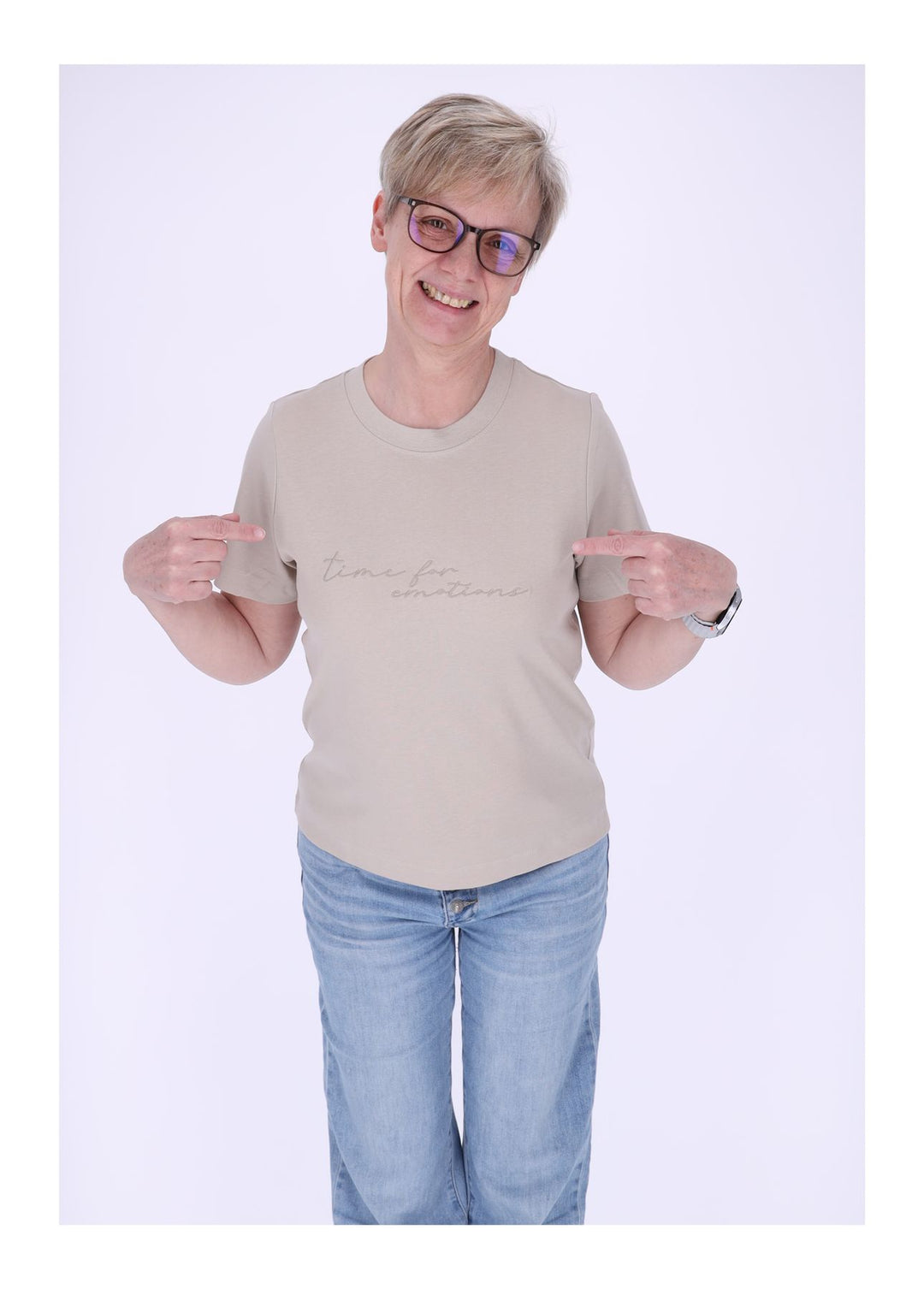 mjunik T-Shirt Damen Stickerei