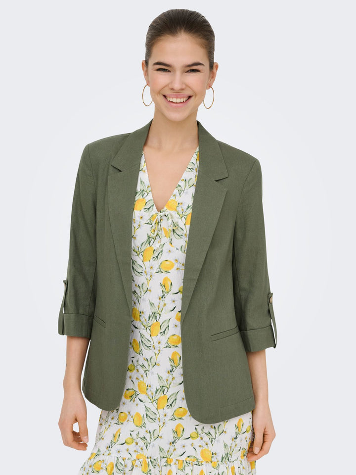 ONLY Blazer Damen Leinen Viskose