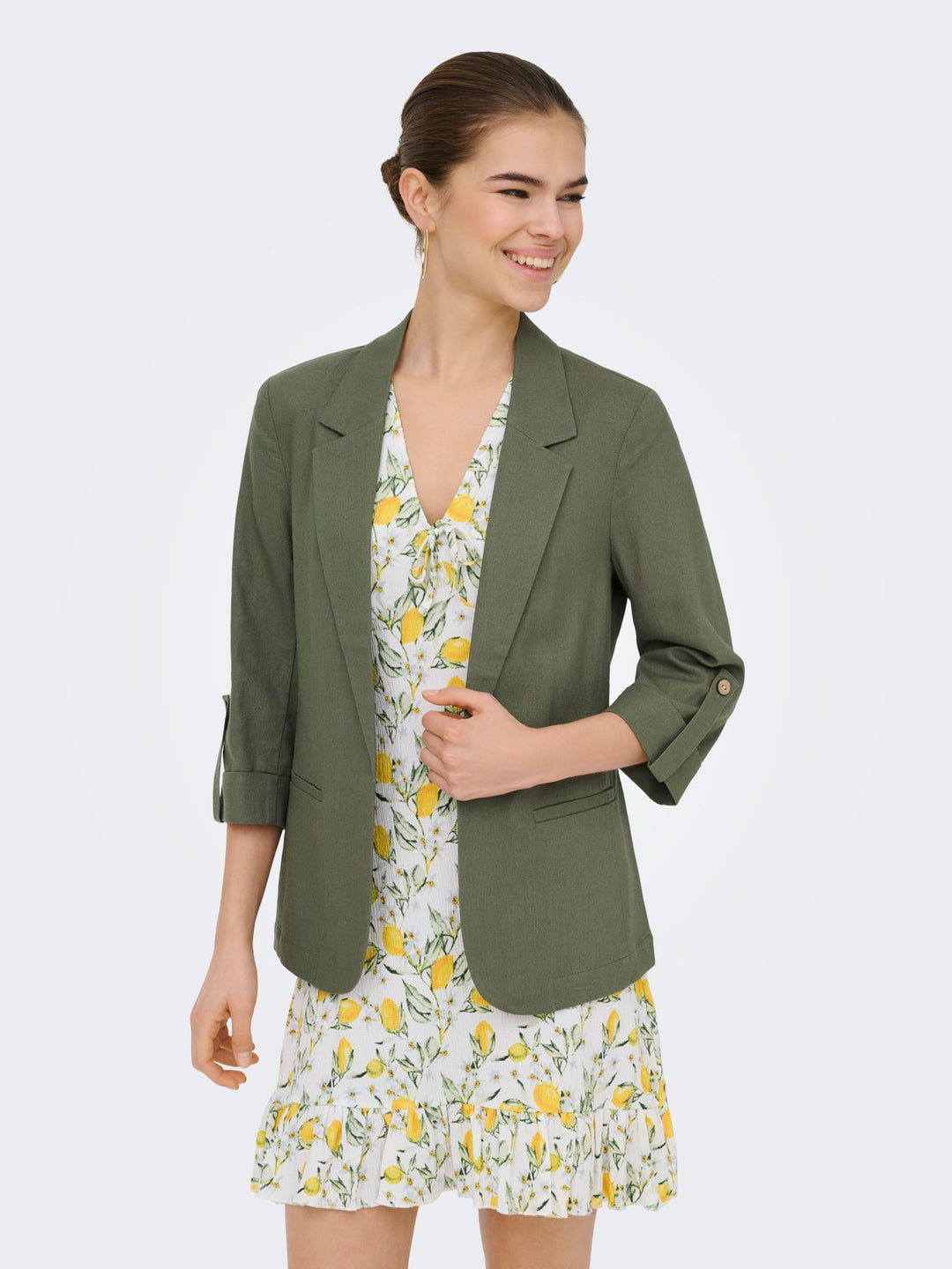 ONLY Blazer Damen Leinen Viskose