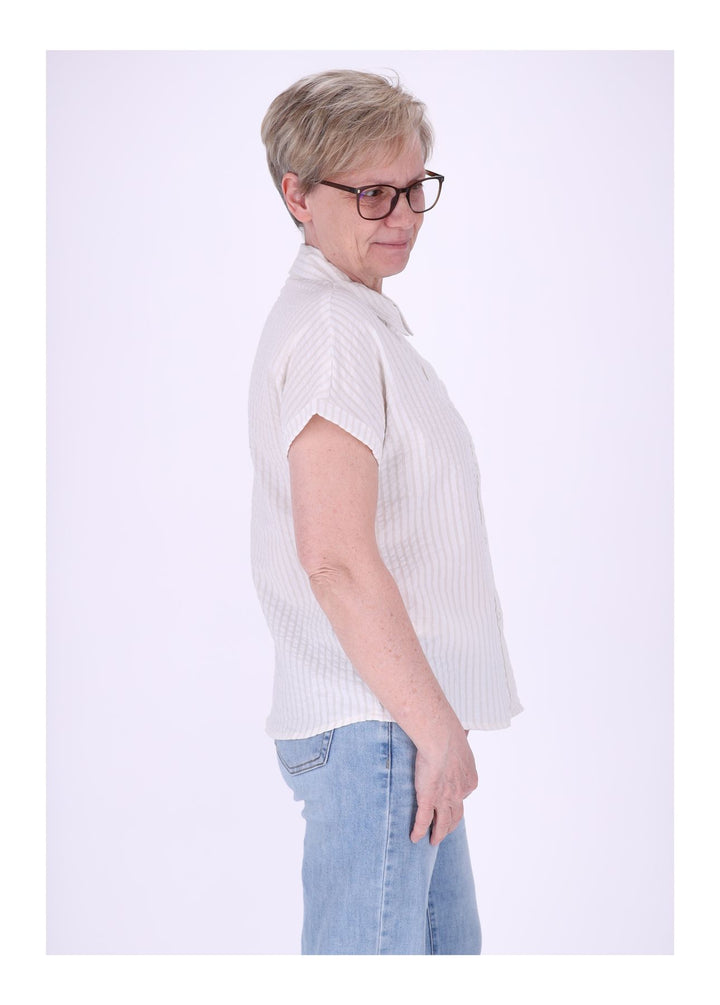 New View Damen Bluse Kurzarm Baumwolle