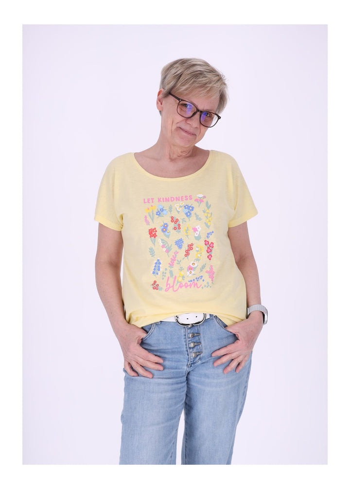 New View Damen T-Shirt Bloom Baumwolle