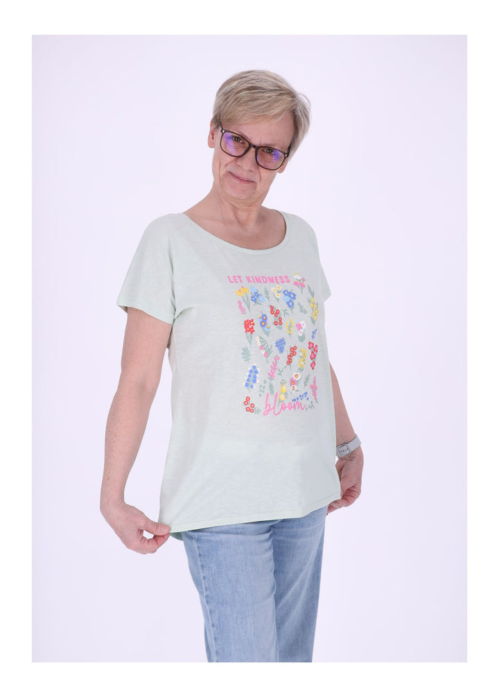 New View Damen T-Shirt Bloom Baumwolle
