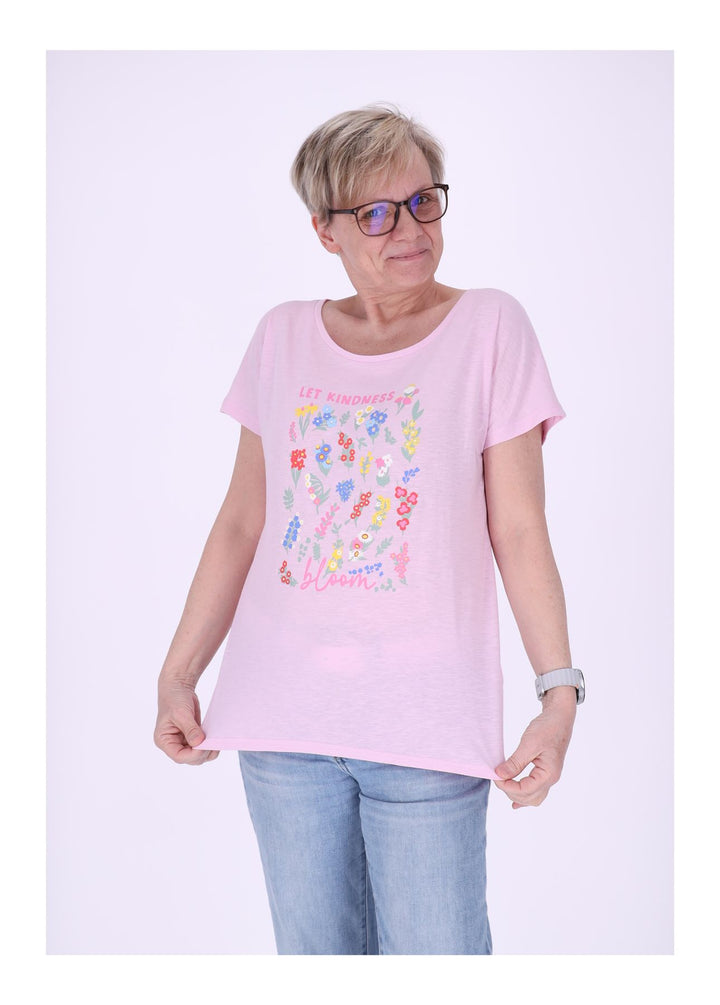 New View Damen T-Shirt Bloom Baumwolle