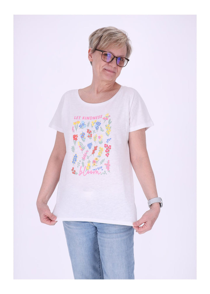 New View Damen T-Shirt Bloom Baumwolle