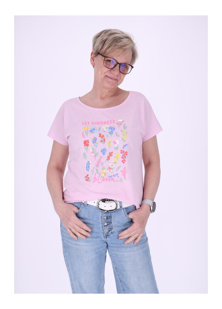 New View Damen T-Shirt Bloom Baumwolle