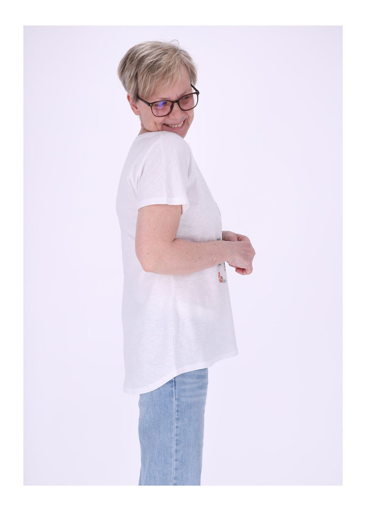New View Damen T-Shirt Bloom Baumwolle