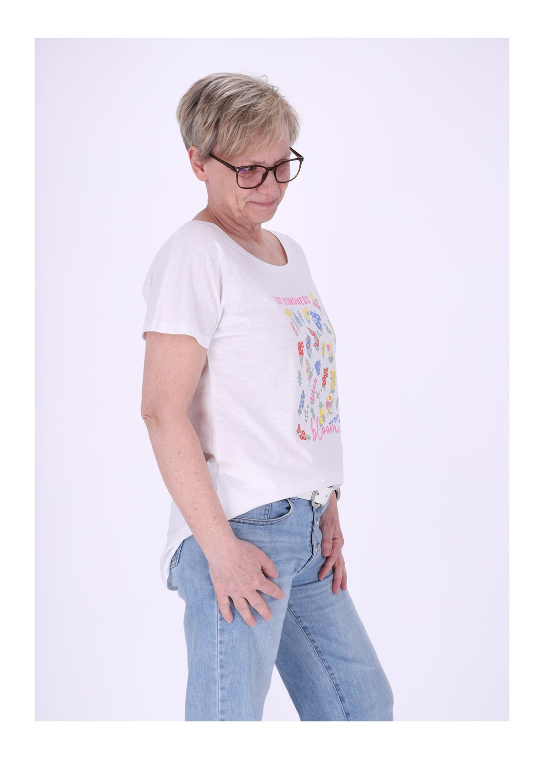 New View Damen T-Shirt Bloom Baumwolle