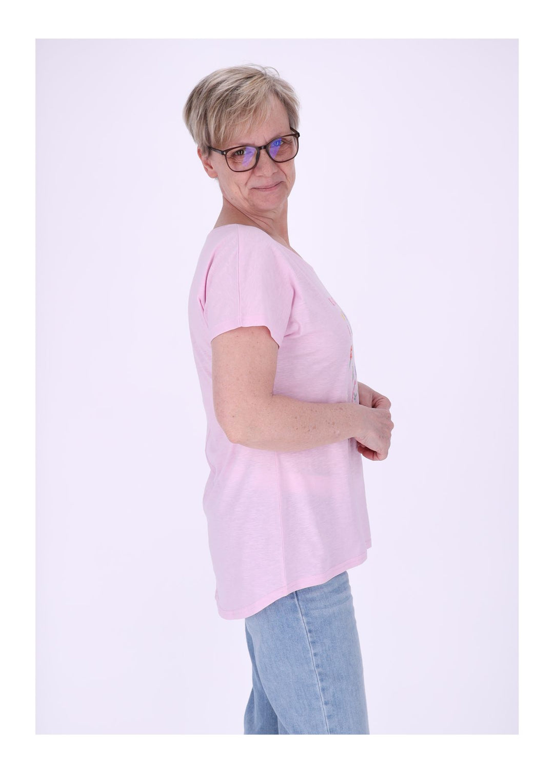 New View Damen T-Shirt Bloom Baumwolle