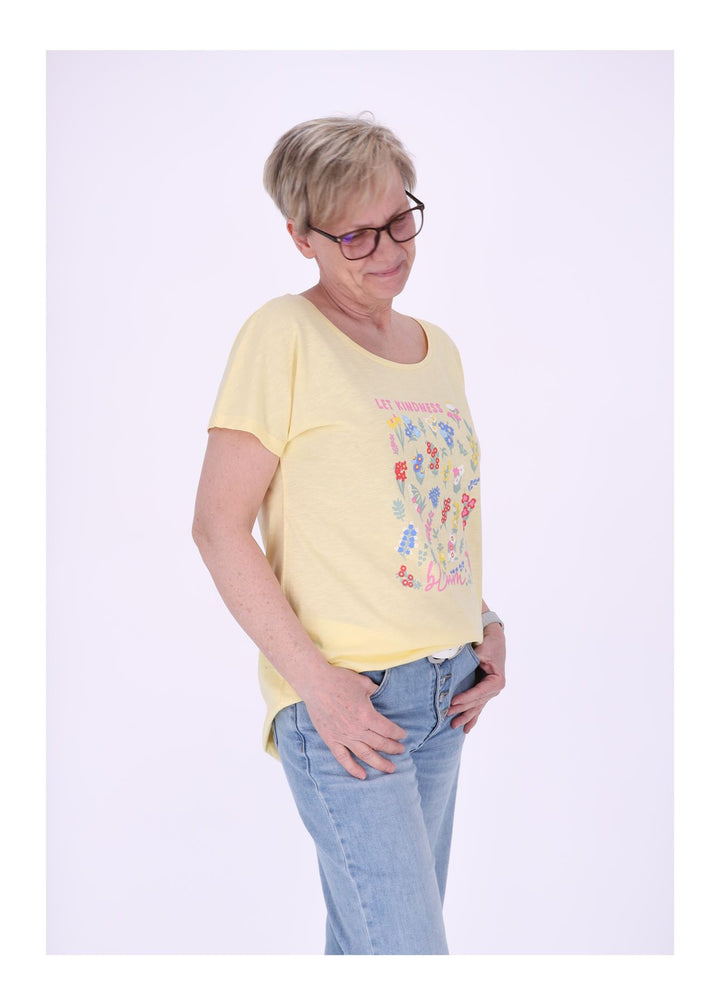 New View Damen T-Shirt Bloom Baumwolle