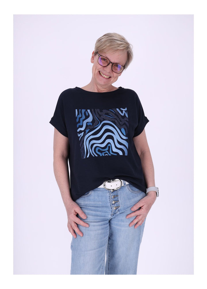 mjunik Damen T-Shirt Tiger Print