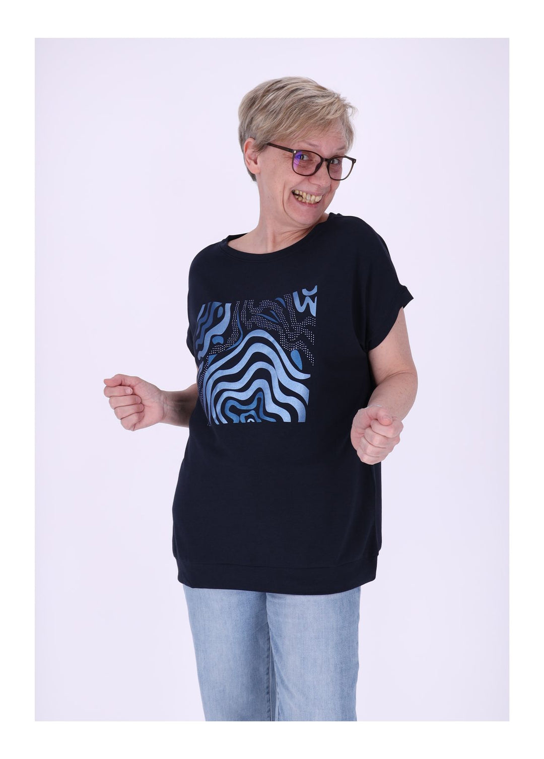 mjunik Damen T-Shirt Tiger Print