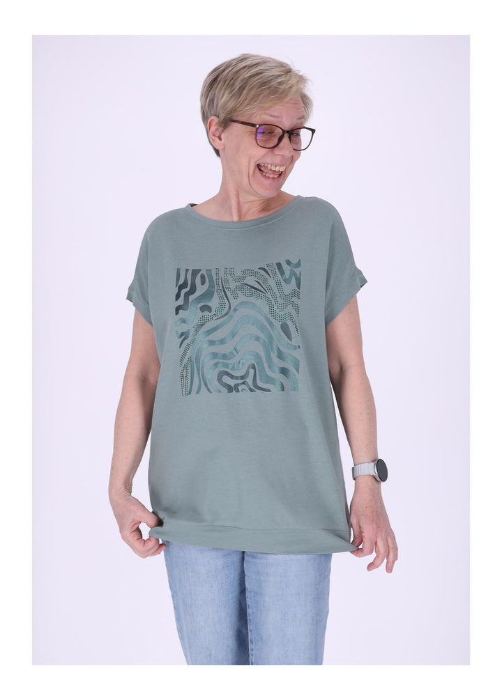 mjunik Damen T-Shirt Tiger Print