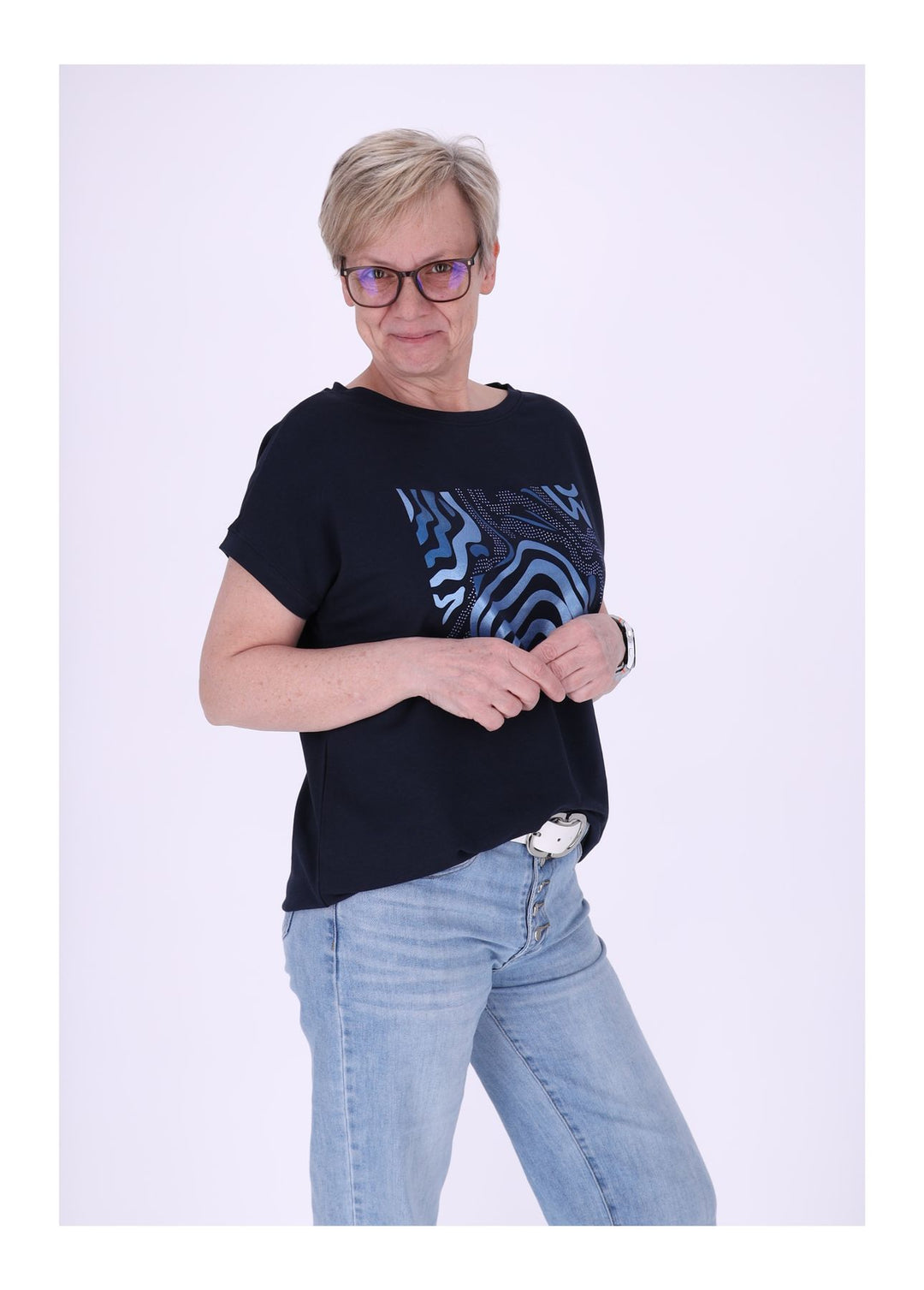 mjunik Damen T-Shirt Tiger Print