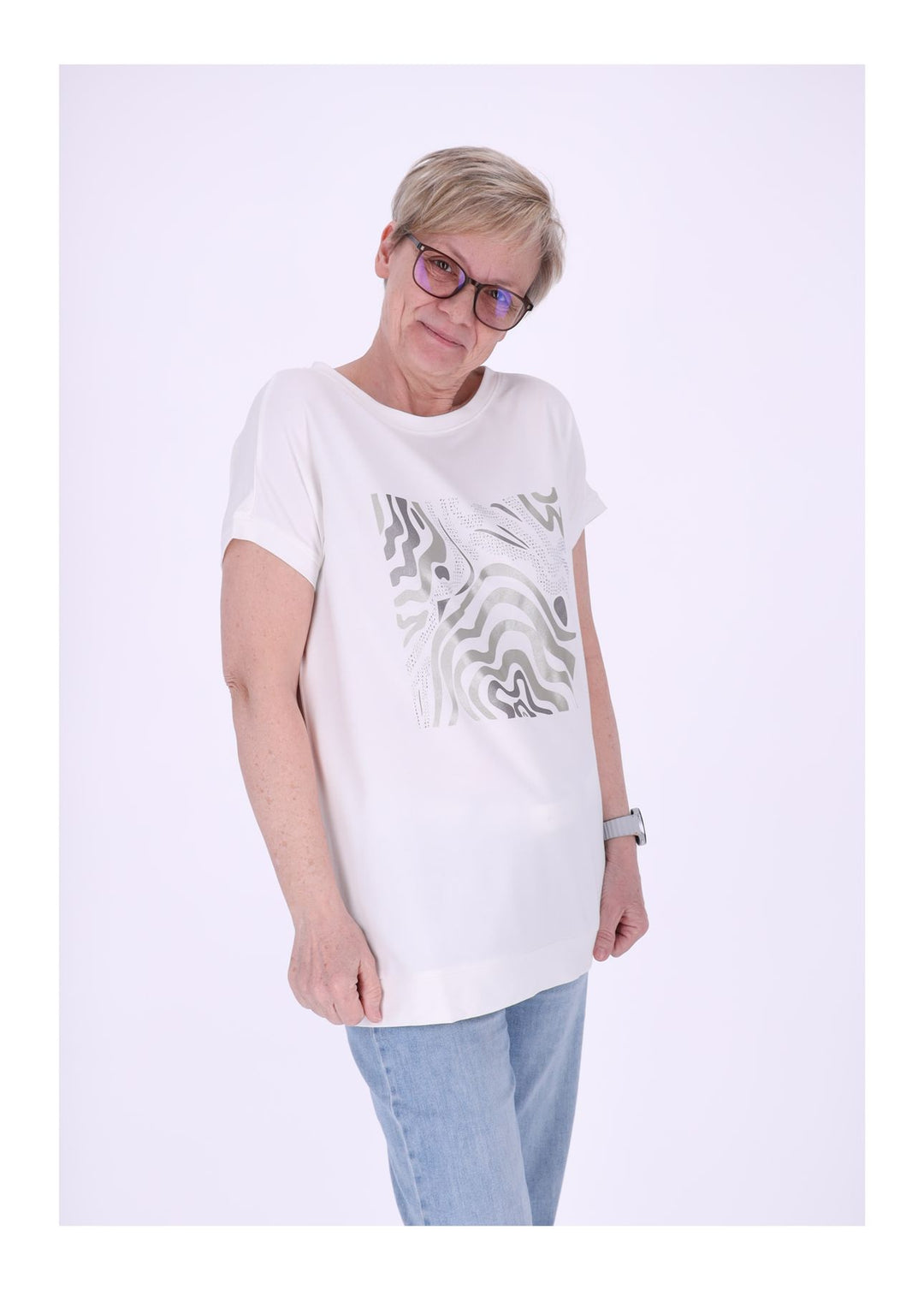 mjunik Damen T-Shirt Tiger Print