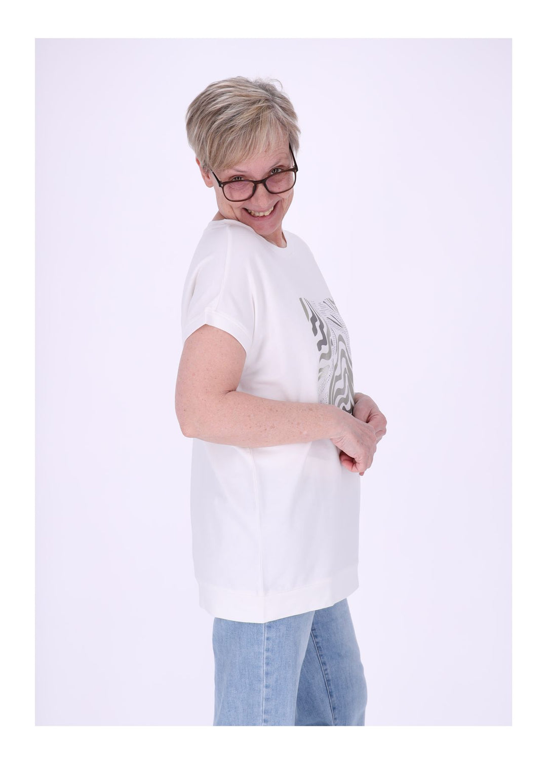 mjunik Damen T-Shirt Tiger Print