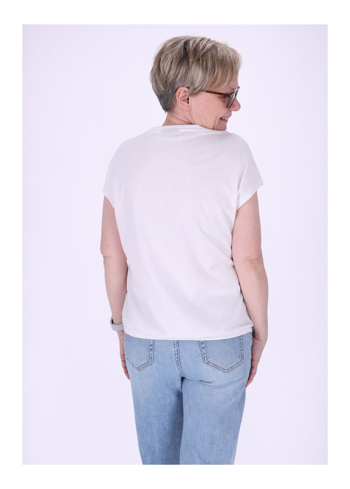 New View Damen T-Shirt Pailletten THANKFUL