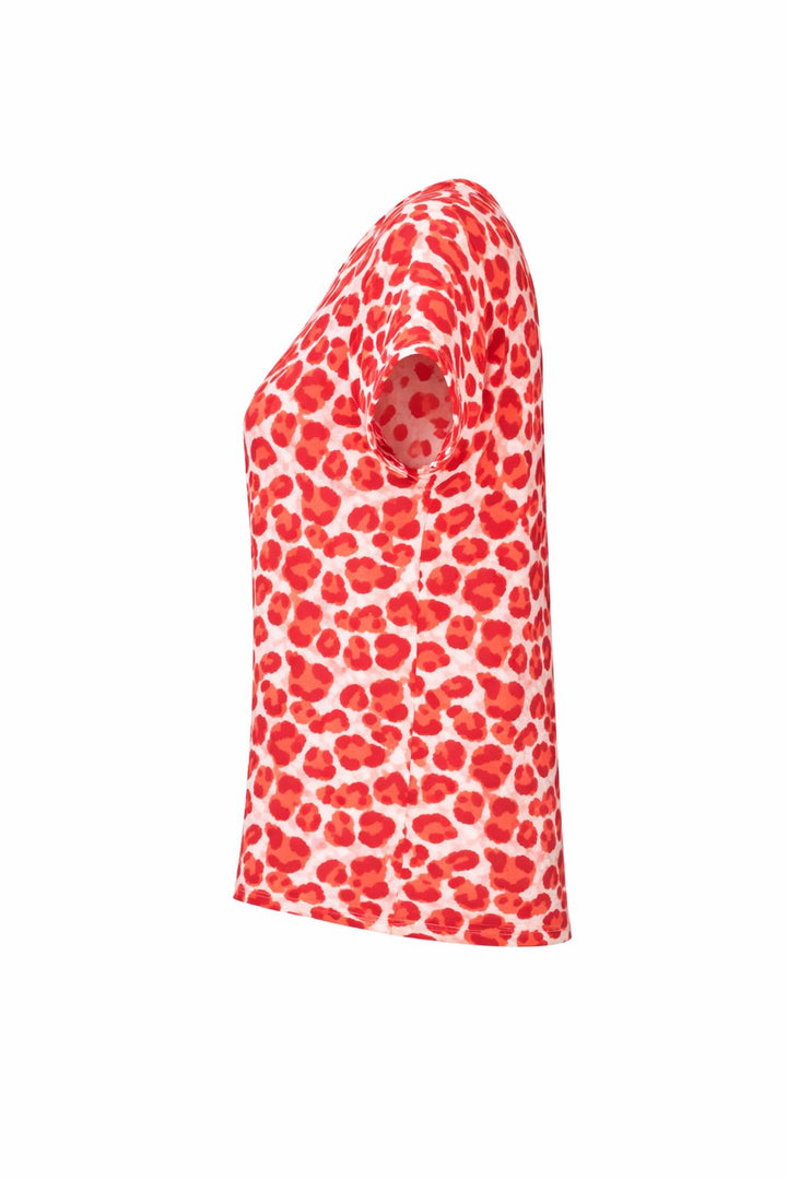 mjunik Damen T-Shirt Leopardenmuster