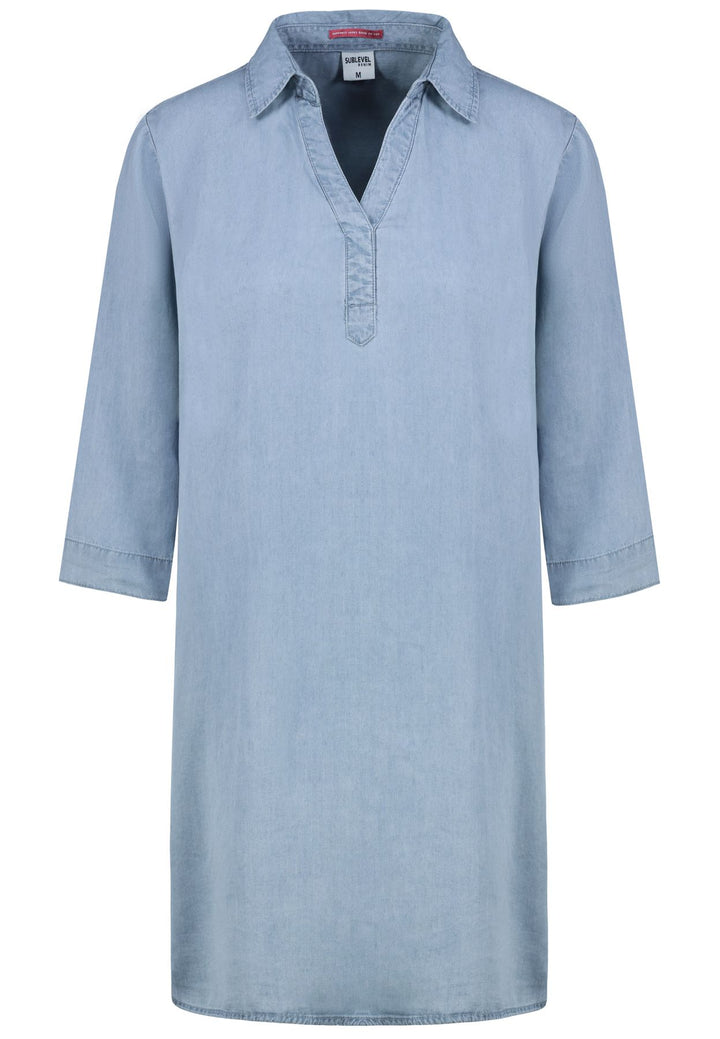 Authentic Style Kleid Kurzarm V-Ausschnitt