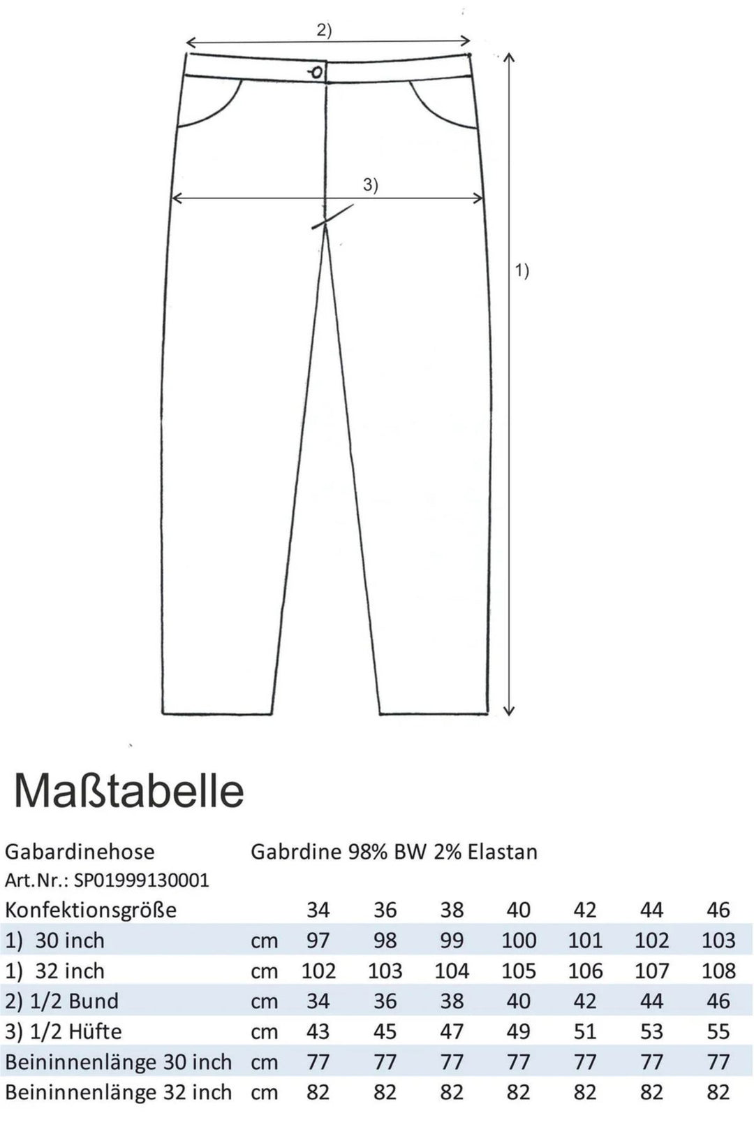 Splash of Color Gabardinehose Damen