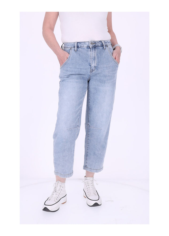 7/8 Jeans Damen gerader Schnitt Nähte