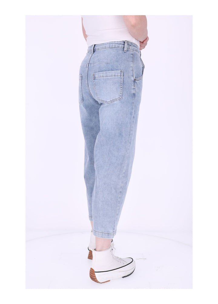 7/8 Jeans Damen gerader Schnitt Nähte