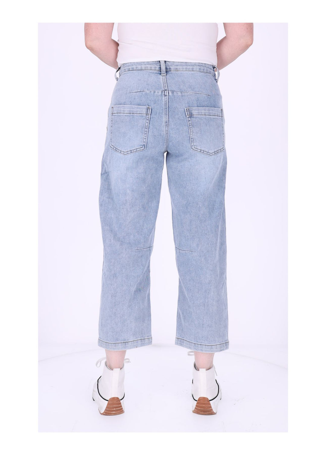 7/8 Jeans Damen gerader Schnitt Nähte