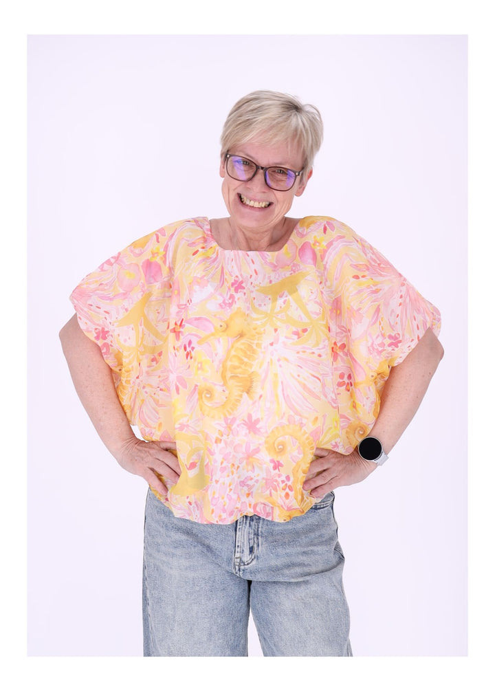 Splash of Color Damen T-Shirt Seepferdchen
