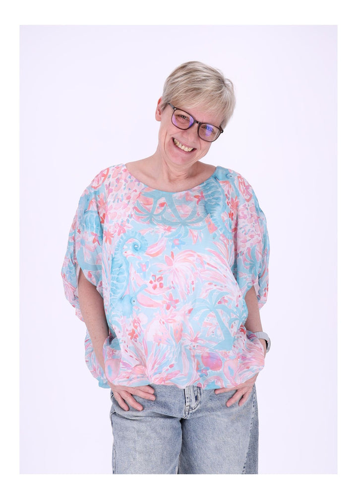 Splash of Color Damen T-Shirt Seepferdchen