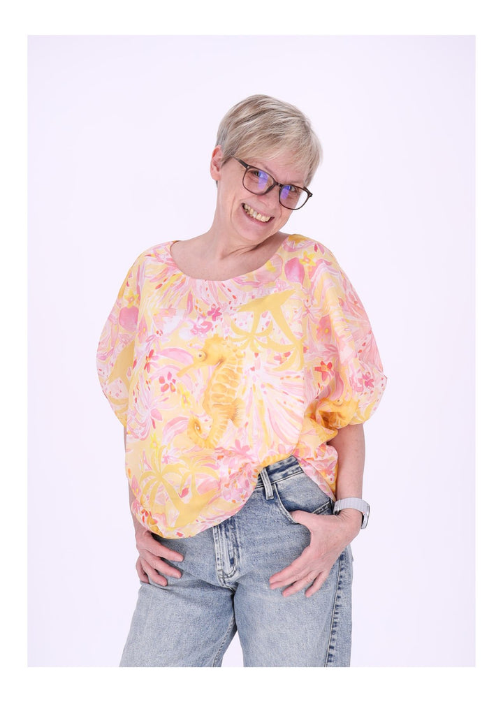Splash of Color Damen T-Shirt Seepferdchen