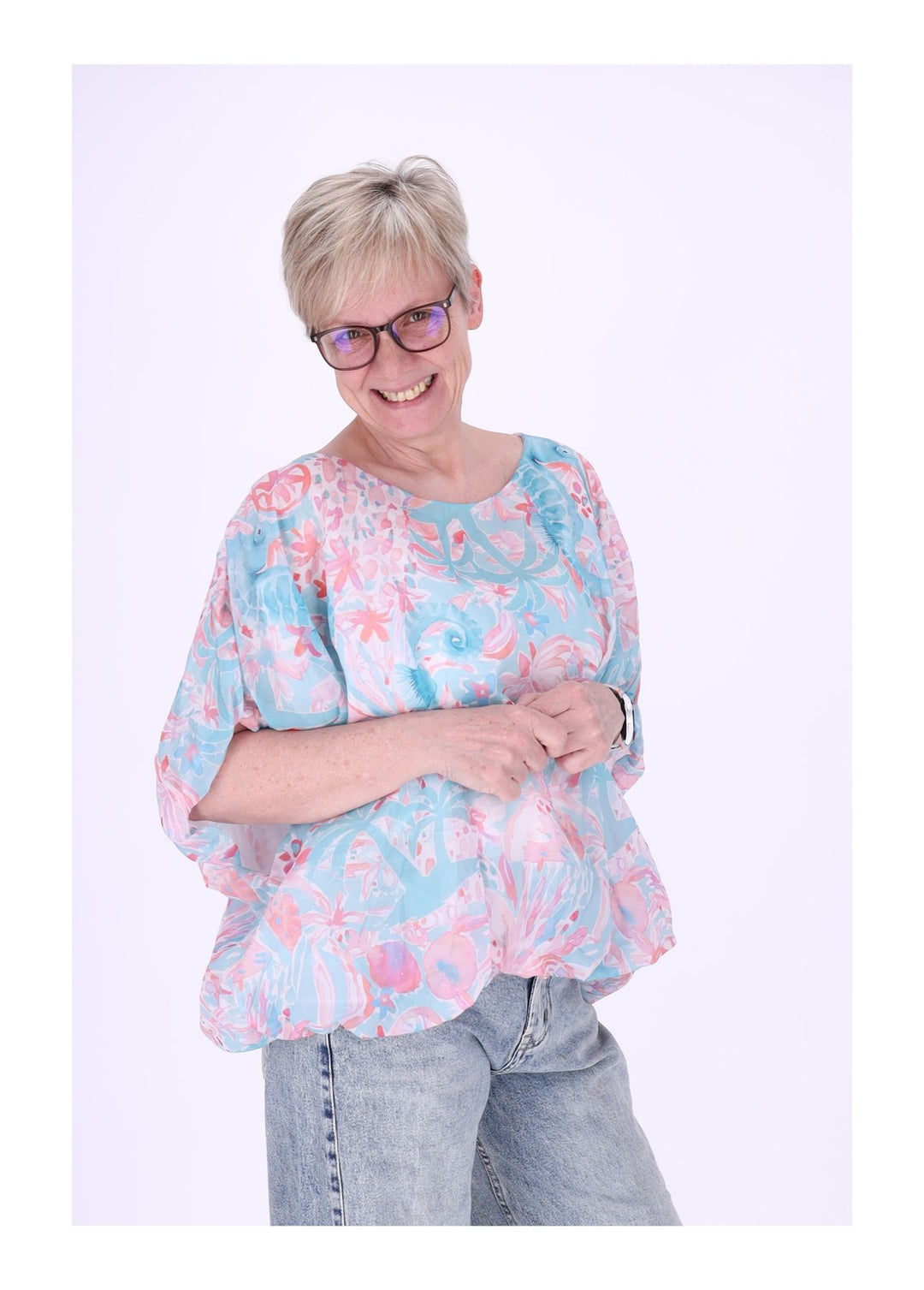 Splash of Color Damen T-Shirt Seepferdchen