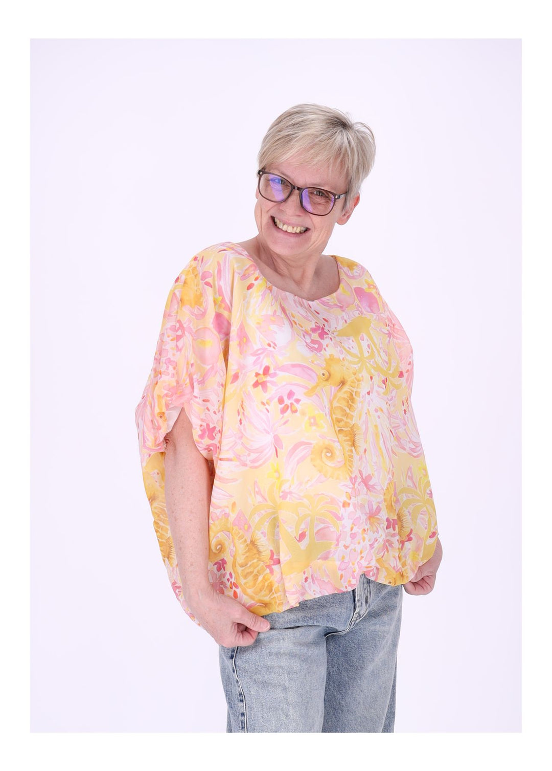 Splash of Color Damen T-Shirt Seepferdchen