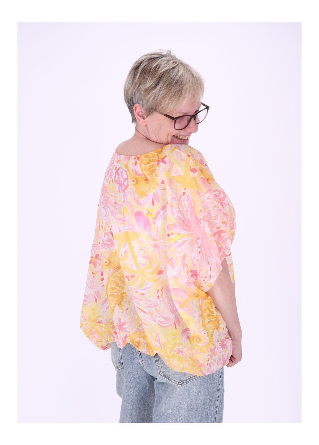 Splash of Color Damen T-Shirt Seepferdchen