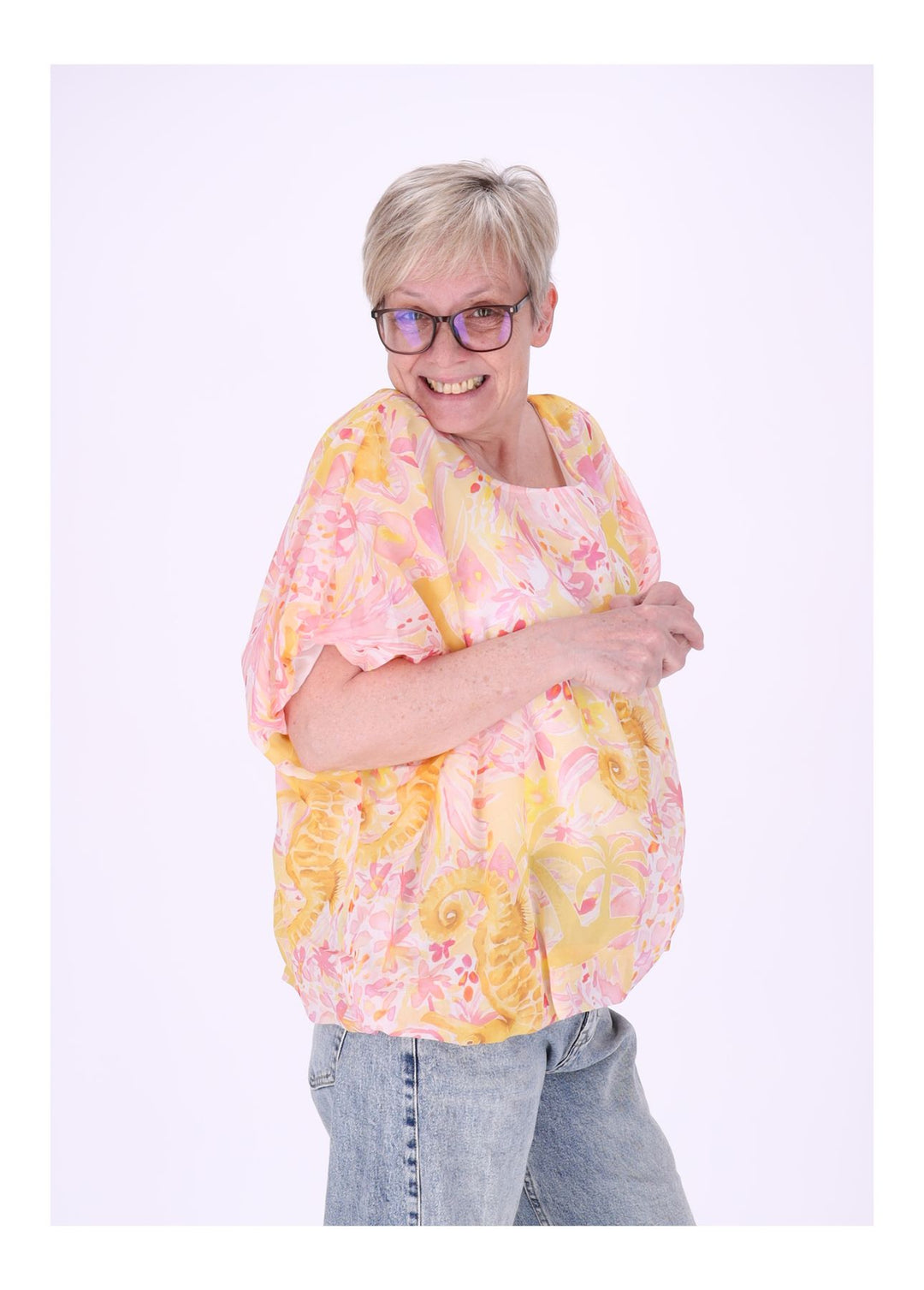 Splash of Color Damen T-Shirt Seepferdchen