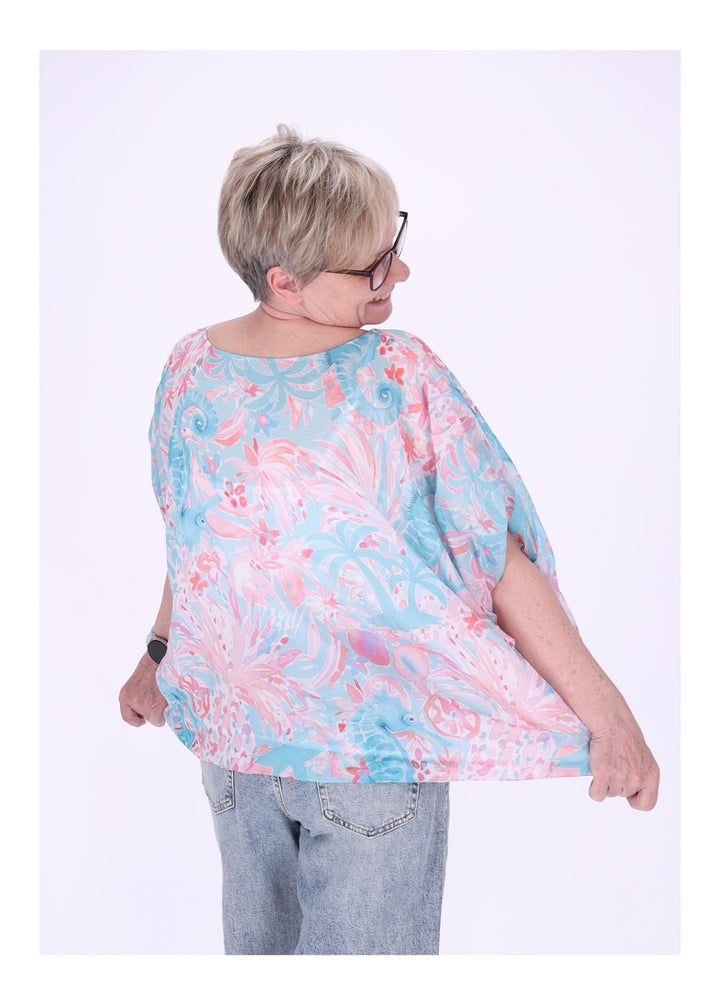 Splash of Color Damen T-Shirt Seepferdchen