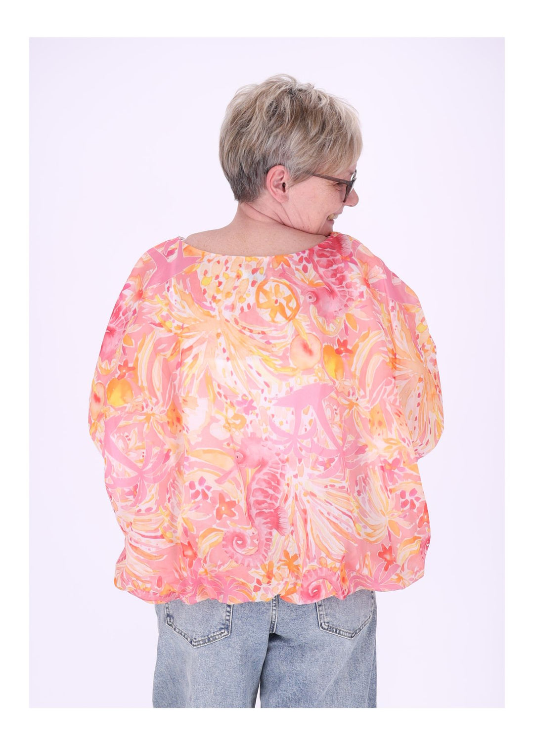 Splash of Color Damen T-Shirt Seepferdchen