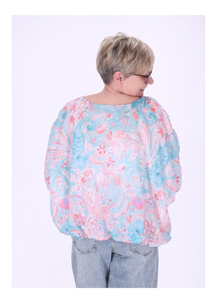 Splash of Color Damen T-Shirt Seepferdchen