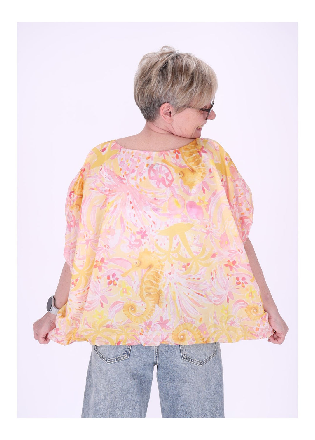 Splash of Color Damen T-Shirt Seepferdchen