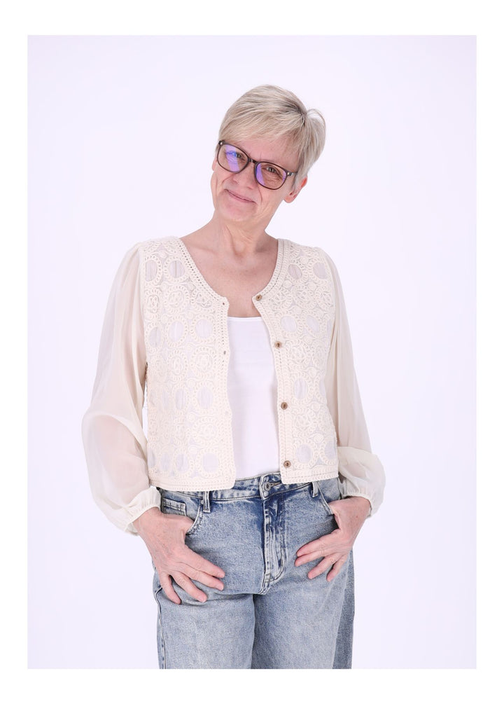 Häkel-Cardigan Damen Splash of Color