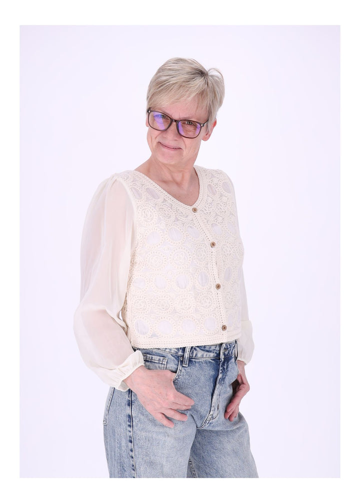 Häkel-Cardigan Damen Splash of Color
