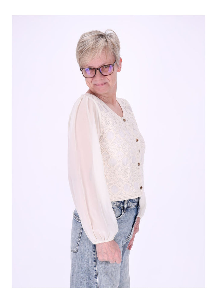Häkel-Cardigan Damen Splash of Color