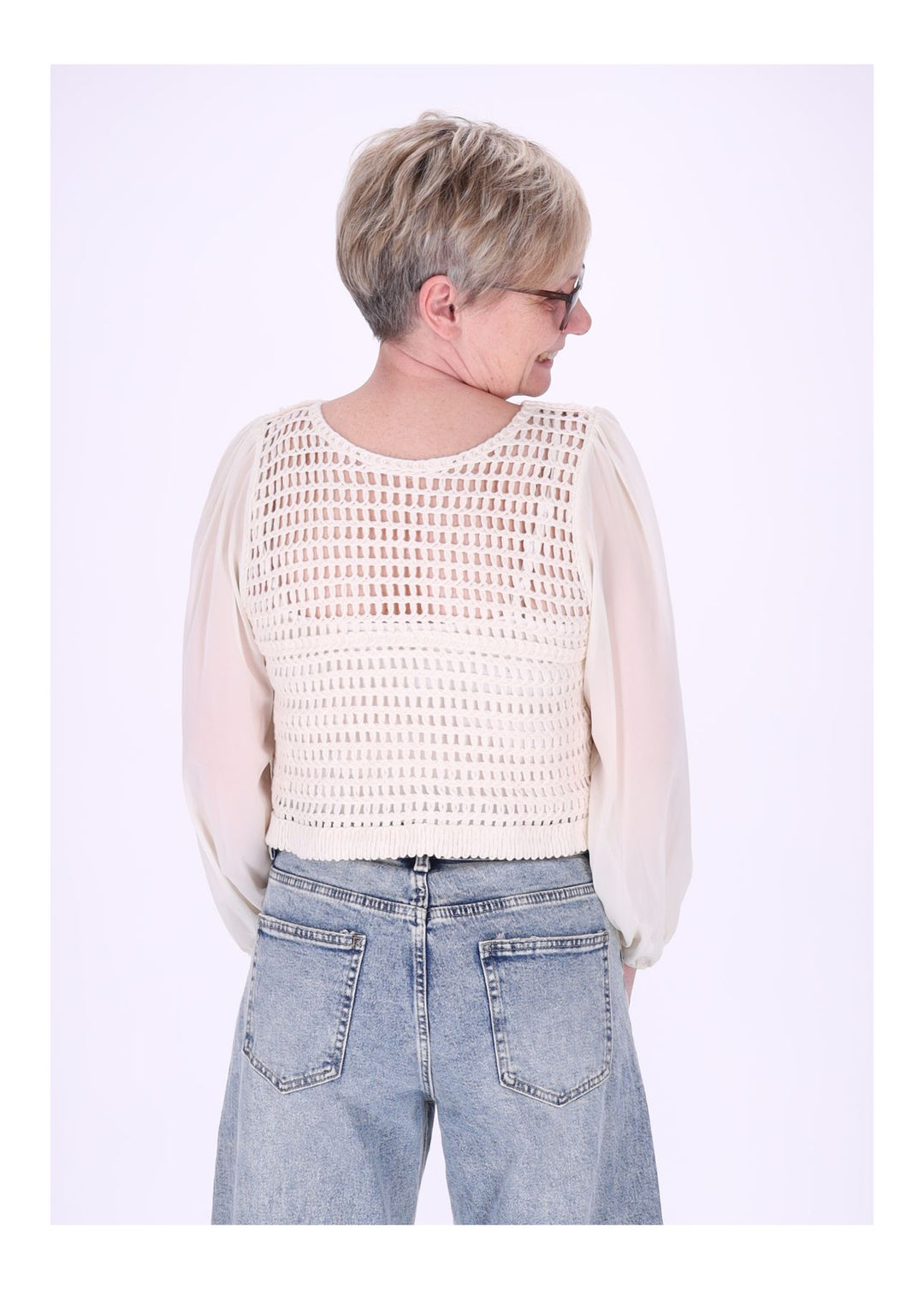 Häkel-Cardigan Damen Splash of Color