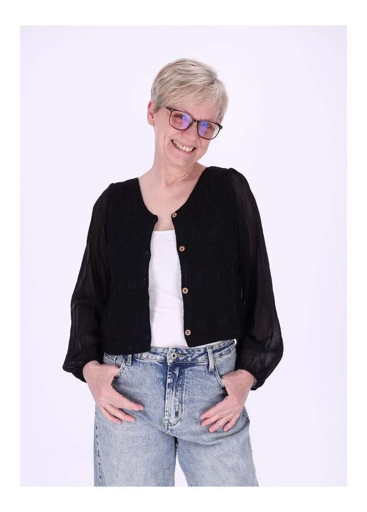 Häkel-Cardigan Damen Splash of Color