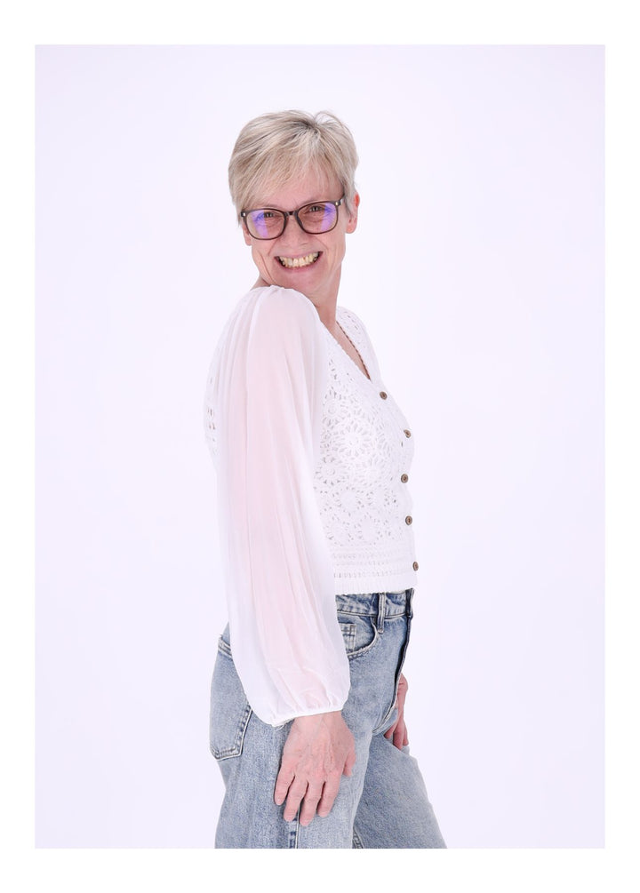 Splash of Color Häkeljacke Damen